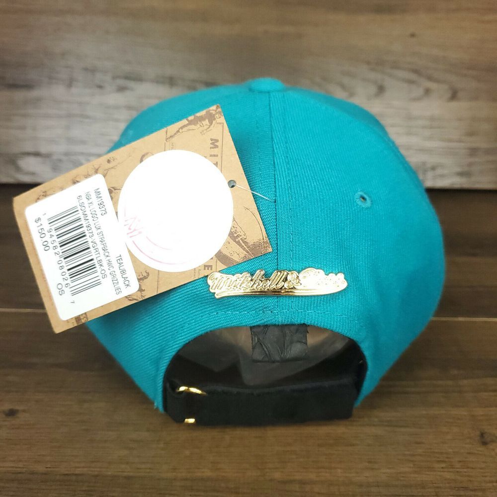 Vancouver Grizzlies Mitchell & Ness NBA Strapback Hat Cap Fish Skin Bill NWT - Picture 5 of 8